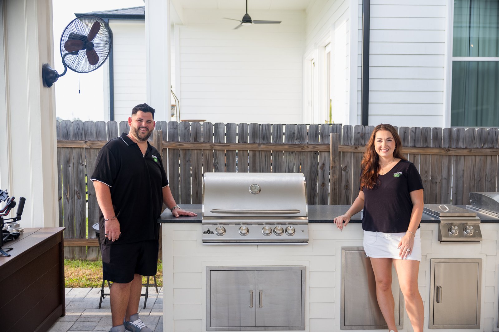 Outdoor kitchen built by CMC's Services